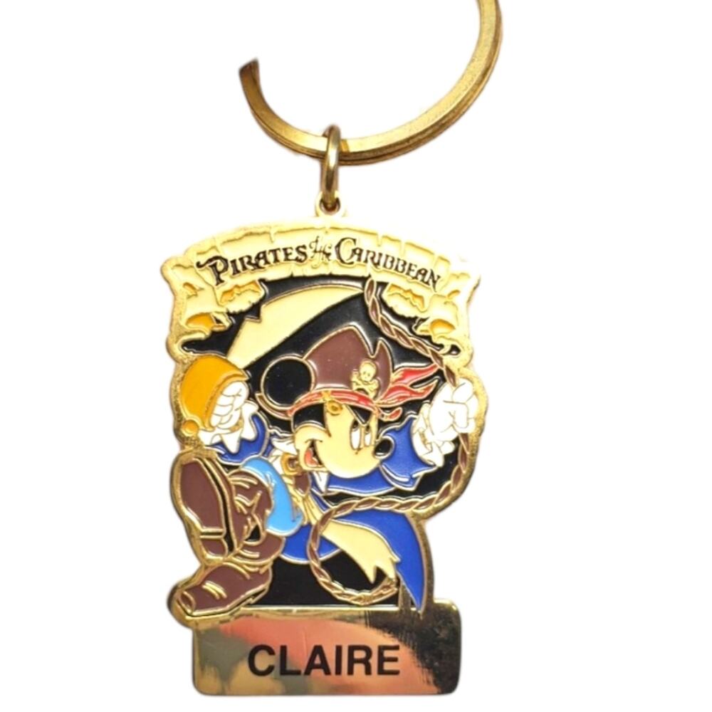 Disney Parks Disneyland Pirates of the Caribbean Mickey Mouse CLAIRE Keychain